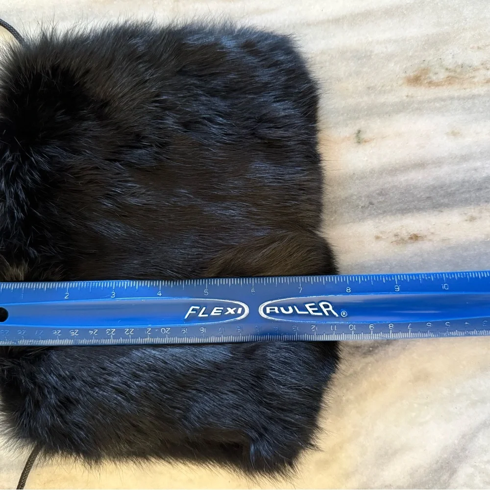 KC Collections Elegant Black Faux Fur hand warmer - girls - one size